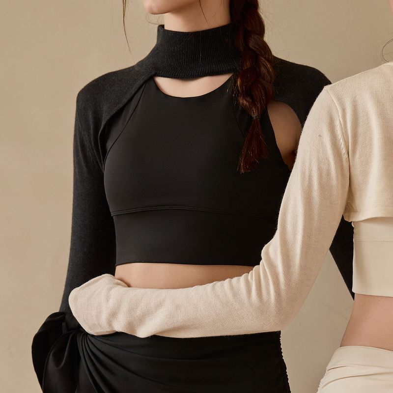 

Новый Спортивный Фитнес Йога Шаль Топы с Длинными Рукавами Женская Элегантная Изящная Блузка Танец Пилатес Уличная Жилетка Black All yards((Recommendation 39.00 kg-65.00 kg)