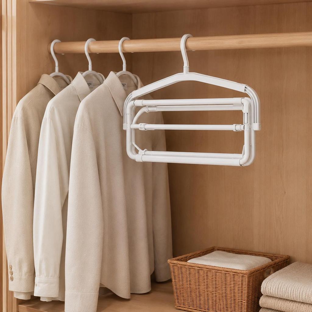 Retractable 3D Clothes Drying Rack - Space-saving, Non-slip Hanger for Sheets and Towels
