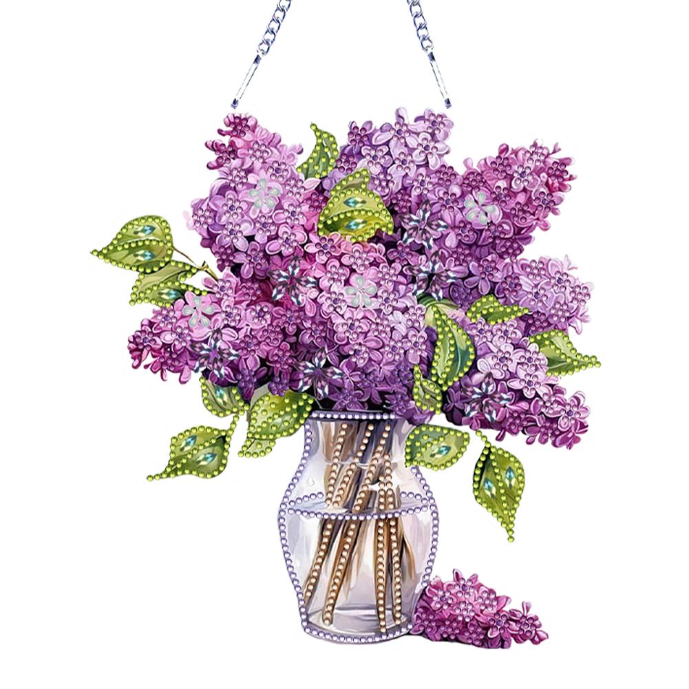 Acrylic Special Shape Flowers 5D DIY Diamond Painting Dots Pendant Rhinestone Diamond Art Pendants Diamond Painting Ornaments