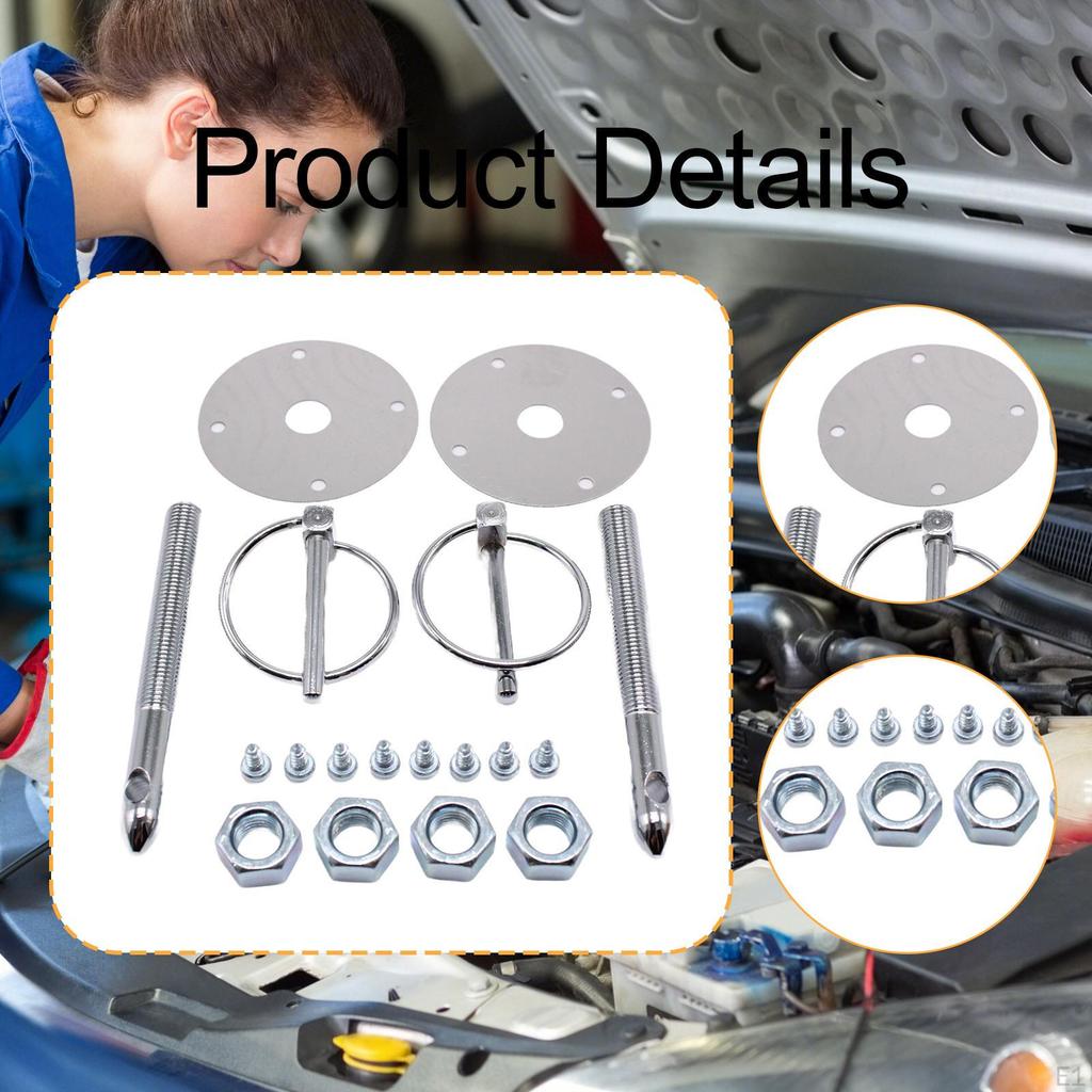 Universal Hood Pin Set Flip Over Clips Modified Accessories Professional Easy Installation