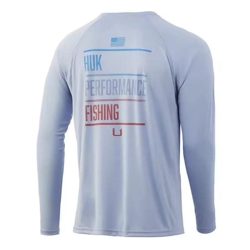 HUK Mens Long Sleeve Fishing Shirt UPF 50 Sun Protection Outdoor Sport Quick Dry Breathable Clothing
