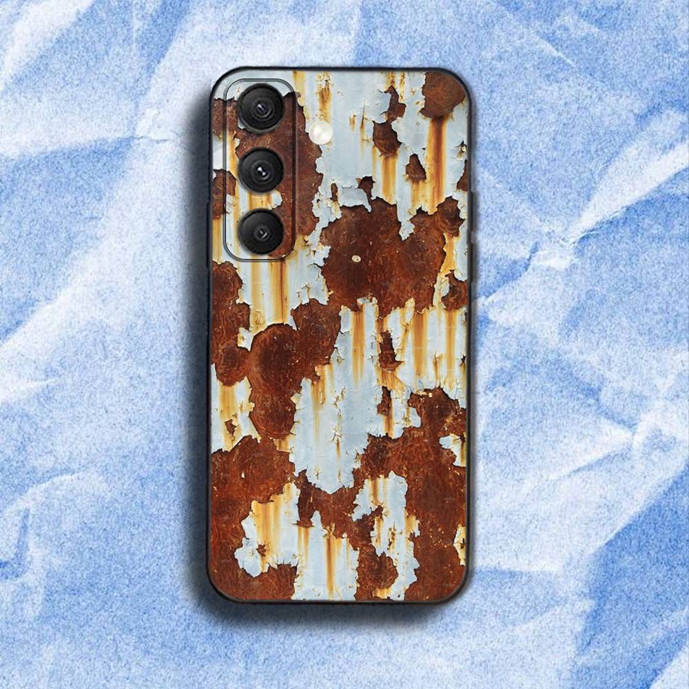 Retro I-Industrial R-Rusty Phone Case For Samsung S 25,24,23,22,30,21,10,9,Ultra,Plus,Lite,FE,4,5G Black Soft Case