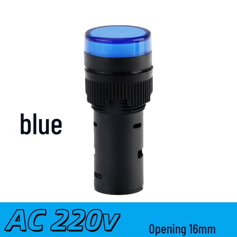 AD16-16DS LED Indicator Light: 16MM, 24V, 220V/380V, Red/Yellow/Green/Blue/White Signal.