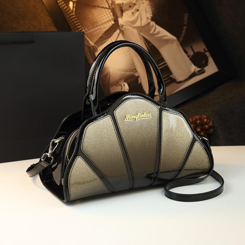 2025 New Splicing Dumpling Bun Single Shoulder Cross Shoulder Handbag Fashion