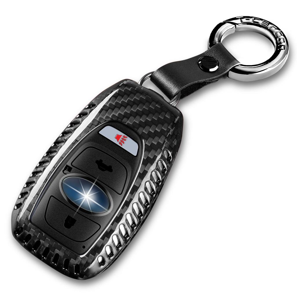 Genuine Subaru Carbon Fiber Key Case Cover for and Black Key Fob [T-carbon] BRZ, XV, Outback, Forester, Ascent, Crosstrek, WRX, GT86. Shell.