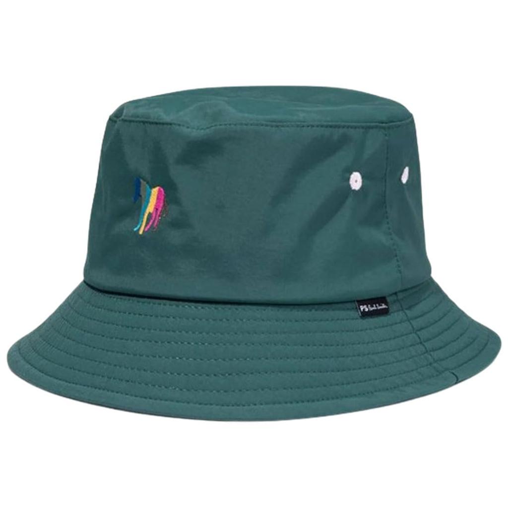 [Paul Smith] Bucket Hat, Hat, Accessory, Zebra Embroidery, Green, Men's Broad Zebra Bucket Hat M2A-921DT-M786 INDIGO(46) ONESIZE [Used]