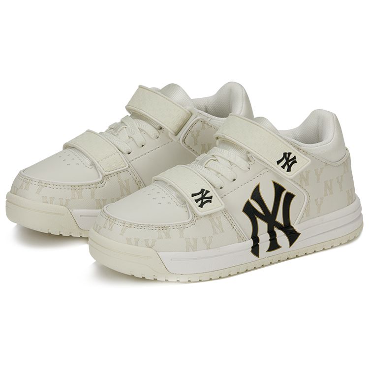 MLB Chunky Liner Retro Floral Casual Trendy Slip-Resistant Low-Top Skate Shoes Kids sneakers Off-White 7ASXCM33N-50WHS