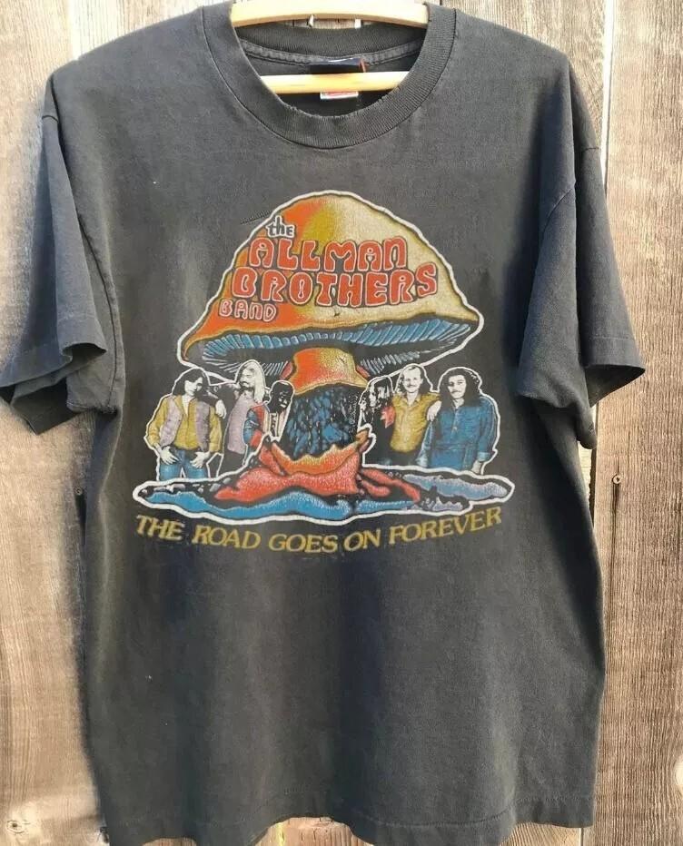 The Allman Brothers Band Retro Charcoal Unisex Tshirt Reprint S5XL Unisex T-Shirt M