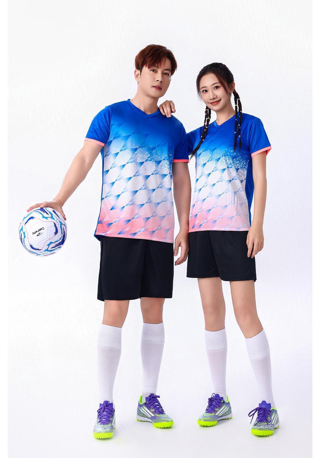 Men s Short Sleeve Football  Volleyball Team Uniform Set M