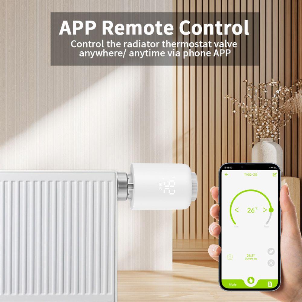 Tuya Smart ZigBee 3.0 Thermostatic Radiator Valve TRV Zigbee Thermostat Radiator Valve Temperature Controller Alexa Google Home