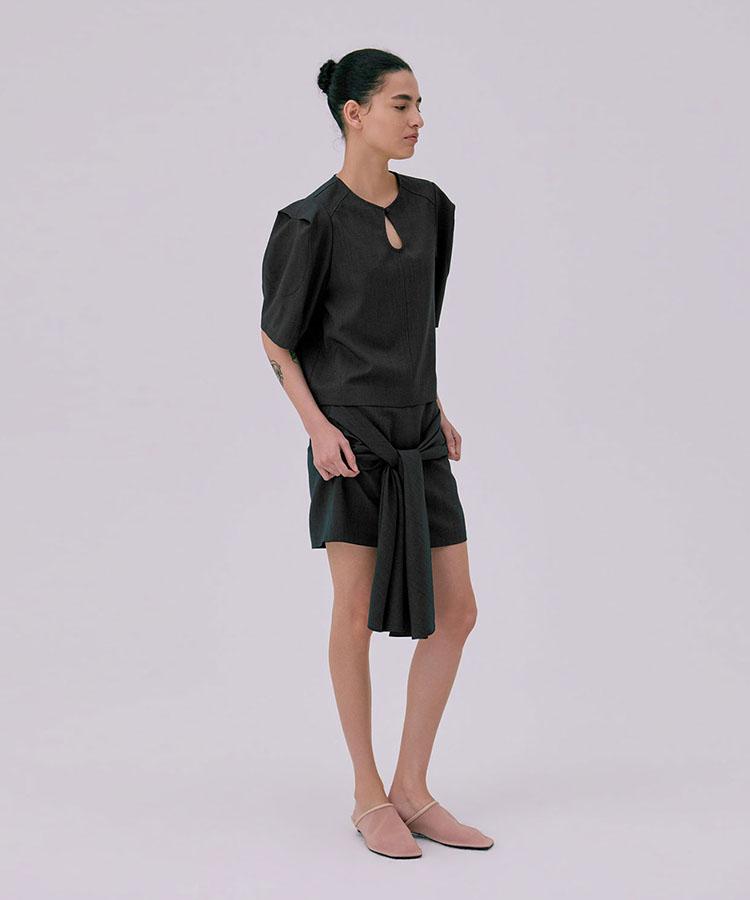 Bundercammer Tied Mini Skirt_Navy