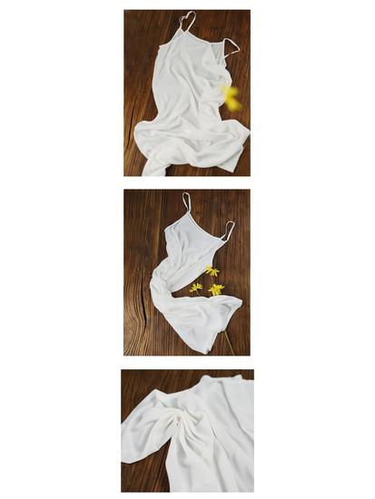 Spring/Summer Women's Camisole Dress: Loose-Fit, Solid Color, Adjustable Straps