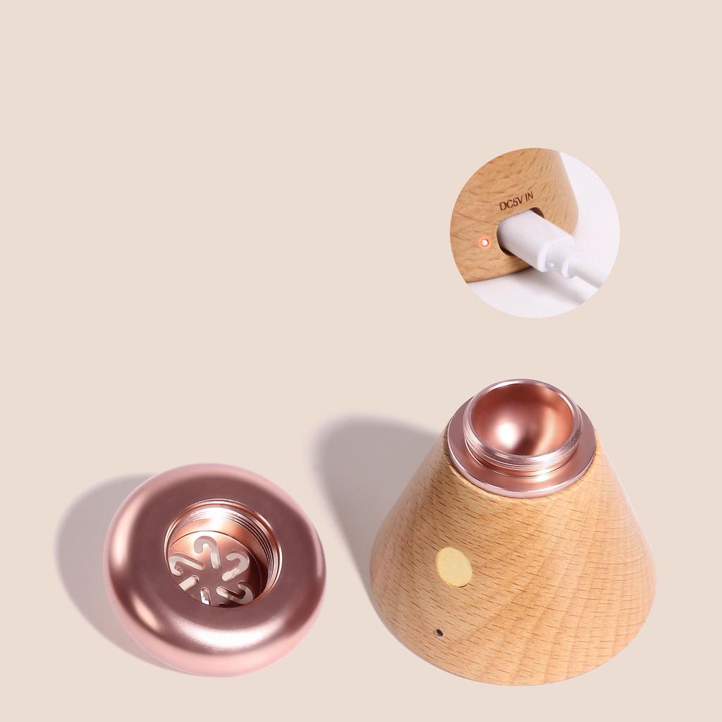 Solid Wood Temperature-Controlled Aromatherapy Diffuser