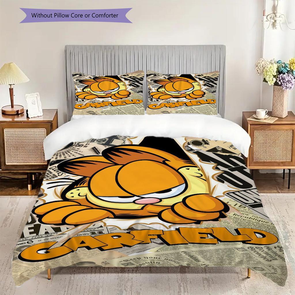Garfield Comic Book Set Bedding 1 Duvet Cover 2 Pillowcase Without Core Bedding Set Christmas Birthday Gift Duvet Cover And Pillowcase Bedding
