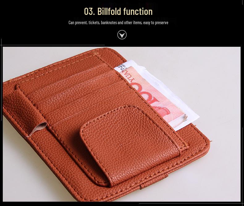 Car Sun Visor Glasses & Card Holder Clip R-7260