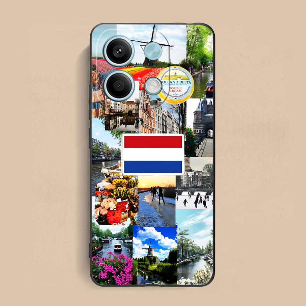 Netherland Dutch Flag Matte TPU Mobile Phone Case for Xiaomi Redmi Note 14 13 12 11 S Pro Plus 4G 5G Colorful Printing Cover