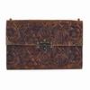 Handmade Embossed Pattern Soft Leather Journal Travel Notebook with Lock and Key Diary Notepad Kraft Paper for