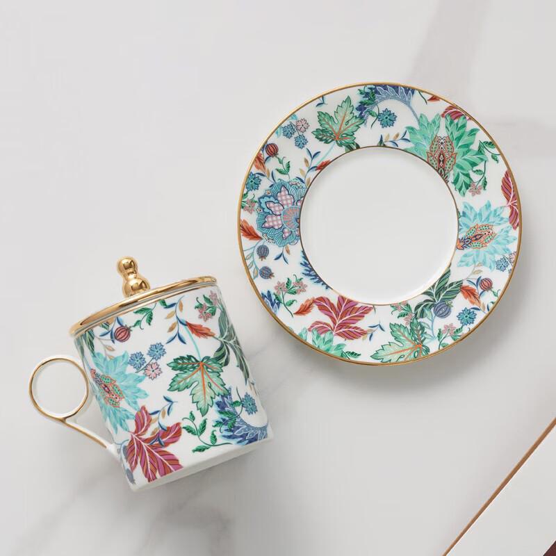 Auratic Happiness Garden Ceramic Lidded Tea Cup Set