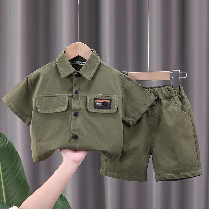 Children's Boys Shirt Shorts 2Pcs/Sets Summer Baby Clothes Suit Infant Outfits Toddler Casual Cotton Costume Kids Tracksuits