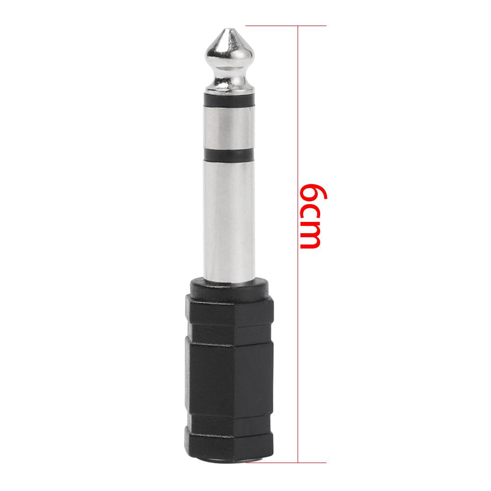 to 6.35mm New Stereo Converter Headphone Plug Microphone Jack Earphone Cable Adapter Male To Female