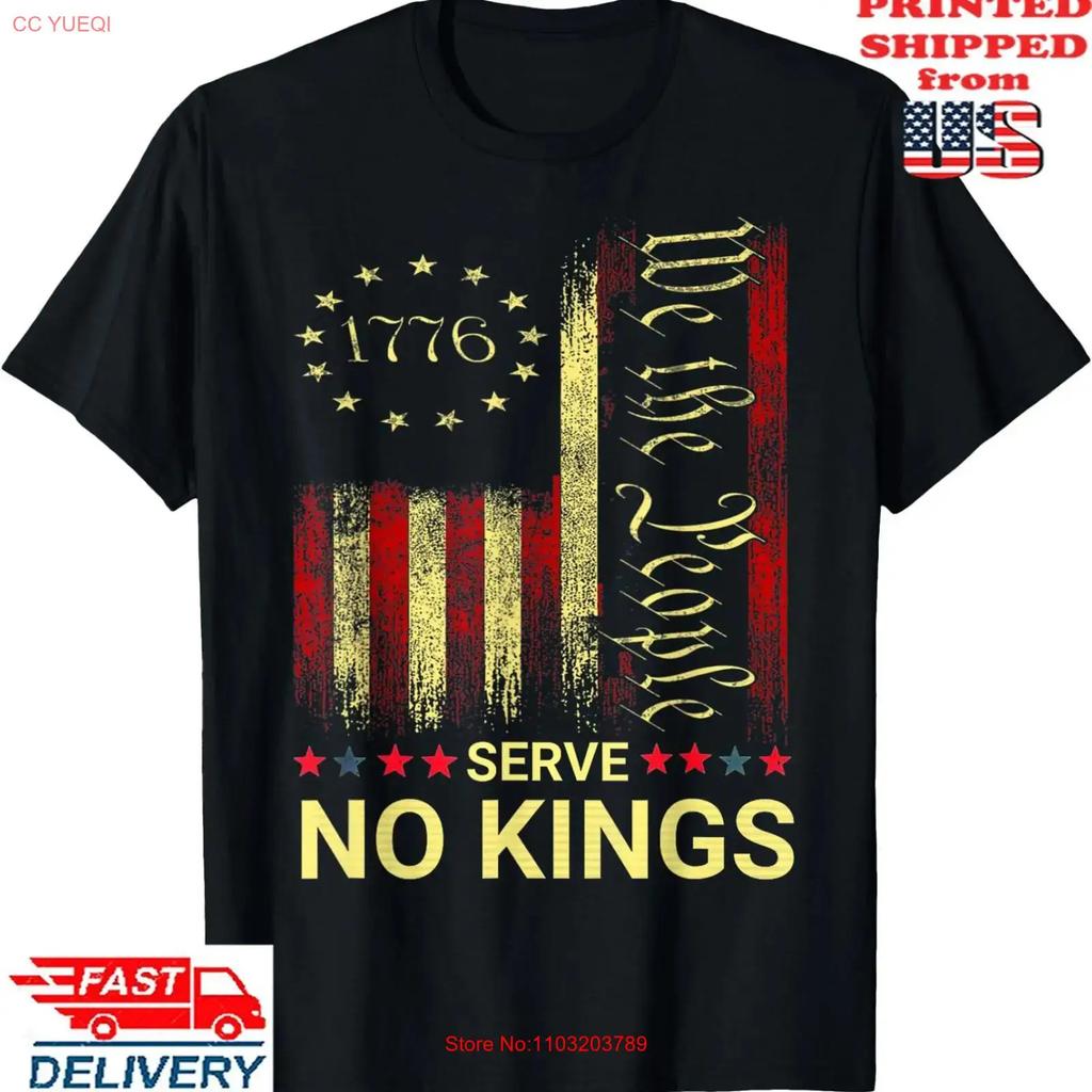 No Kings In America Since 1776 Distressed Usa Flag Vintage T Shirt Vintage Designer Clothes Soft Comfortable Stretched