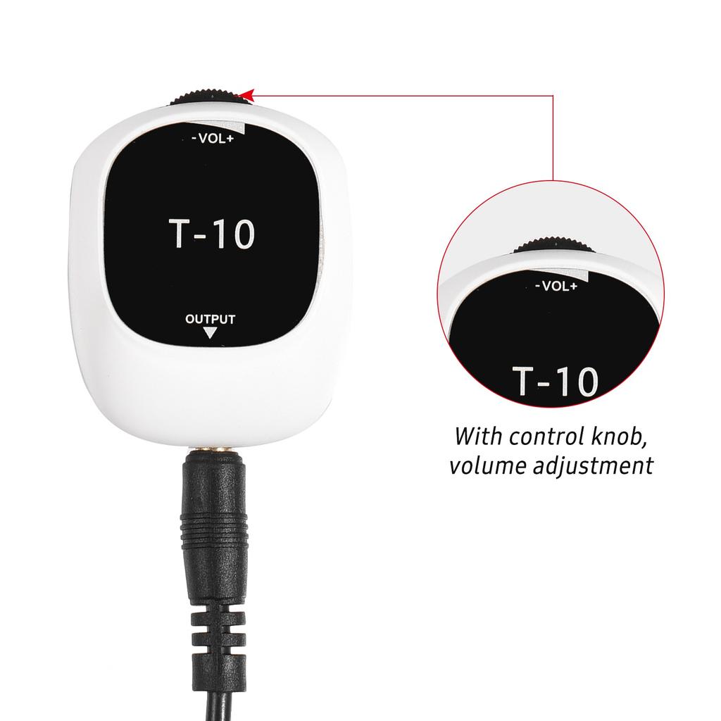 Piezo Pickup Universal No Drilling Self Adhesive Pick Up 6.5mm Audio Interface for Speaker, Multifunction Pickup for