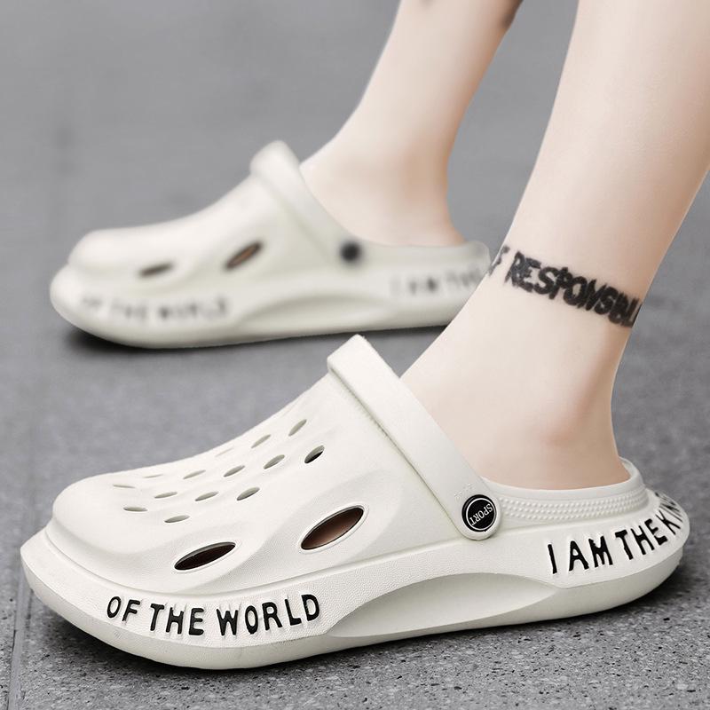 Chaussures de Jardin Noix de Coco à Bout Fermé pour Homme – Semelle Souple, Respirantes, Sandales et Pantoufles Tendance Tout-Allant pour la Plage.