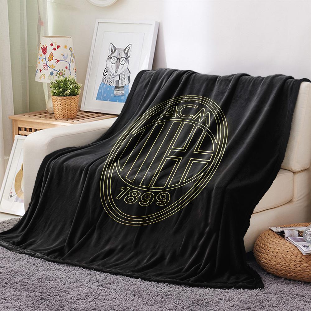 Associazione Calcio Milan Flannel Blanket, High quality Comfortable for All Seasons, Home Decor, Warmth and Comfort