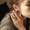 Jieding 18K Gold Stainless Steel Luxury Titanium Ring for Women