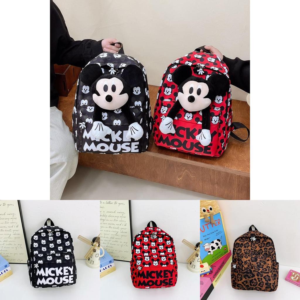 Disney Minnie Mickey Cartoon Printed Plush Doll Decoration Children Backpacks For Kindergarten Boys And Girls