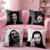 M-Marilyn M-Manson Cushion Cover Short Plush Double-Sided Printing Home Machine Washable In Warm Winter Pillow Case