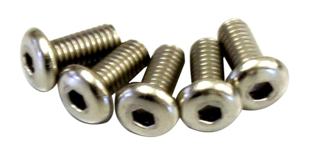 Kyosho Button Head Screws X for Radio Control Part Number (M2.6 6) (Hex/Titanium/5-Pack) Cars, 1-S12606HT