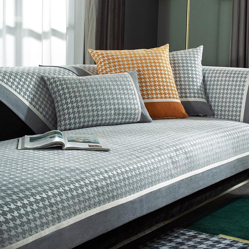 Poduszka na sofę Cztery pory roku Uniwersalna szenilowa antypoślizgowa narzuta na sofę Poduszka w stylu lekkiego luksusu Pokrowiec Ręcznik