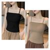 Women's Stylish Double Strap Camisole with Chest Pads - Beautiful Back and Sleeveless Form-Fitting Top