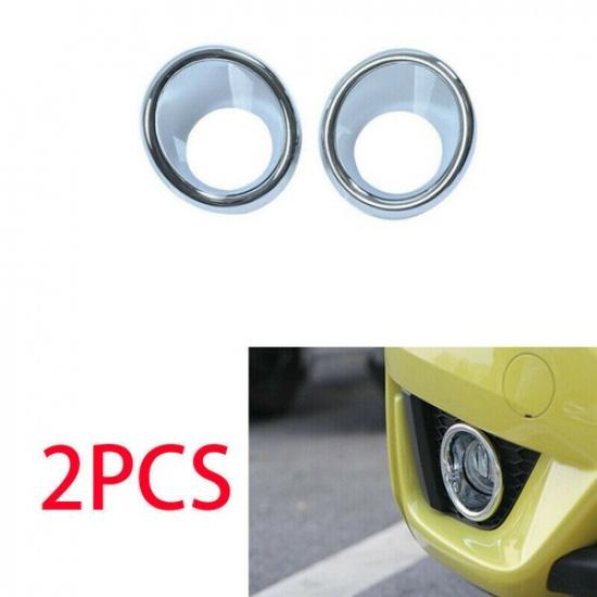4X Front + Rear Fog Lamp Light Frame Cover Trim For Honda Fit Jazz GK5 2014-2017