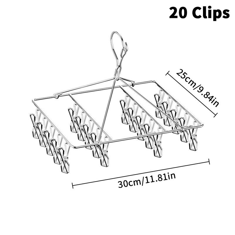 1PC Steel Windproof clothes clips Clothespin Laundry Hanger Clothesline Dryer Bra Towel Rack Clothes Airer Peg Hook Drying Sock