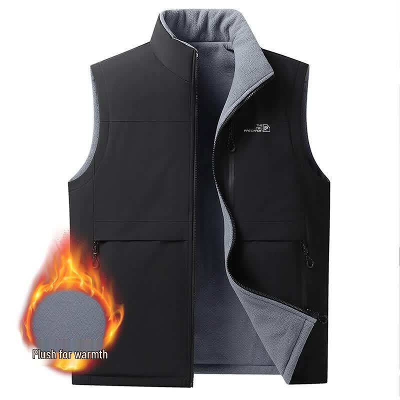 Pierre Cardin Men s Reversible Fleece Vest M