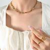 Colorful Zircon Fisheye Necklace & Bracelet Set with Copper Chain