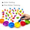 Montessori Fabric Rainbow Counting Bear Math Playthings Animal Dinosaur Colour Sorting Matching Activity Children Instructive Sensory Toy