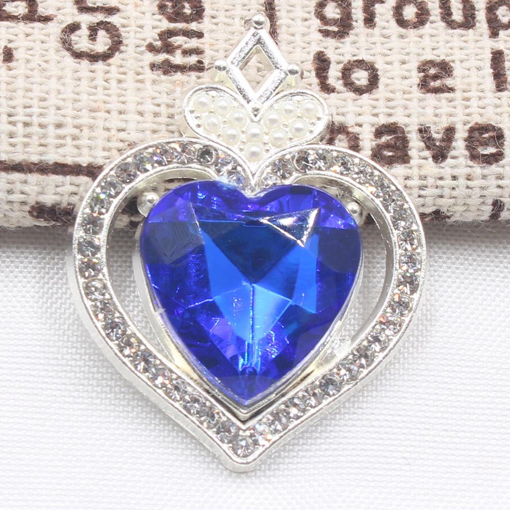 New 10 Piece 22 * 30mm Peach Heart Rhinestone Pearl Alloy Flat Bottom Button DIY Phone Case Hair Accessories Gift Box Clothing D