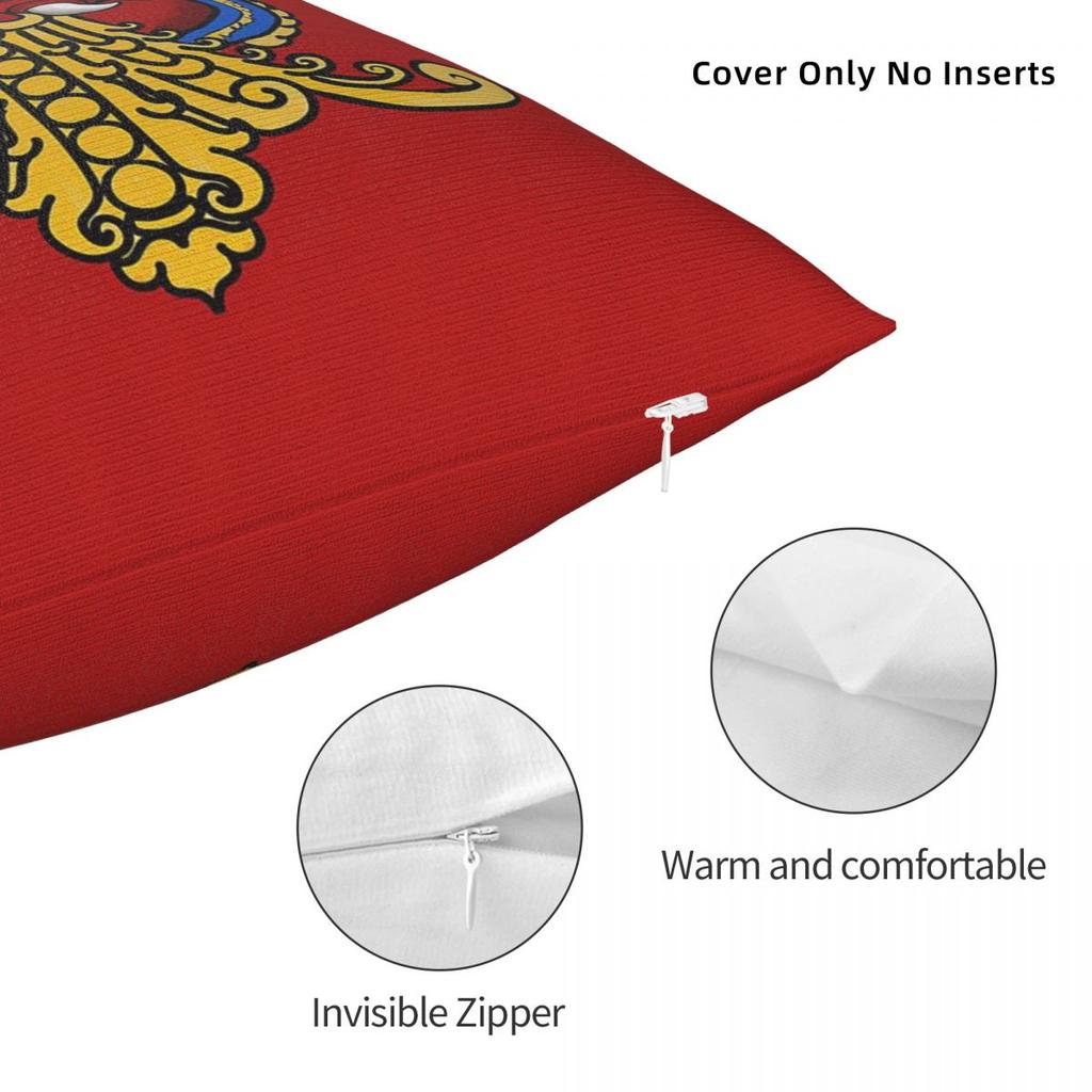 Kirtimukha Demon Indian Square Pillowcase Polyester Linen Velvet Pattern Zip Decorative Throw Pillow Case Home Cushion Cover