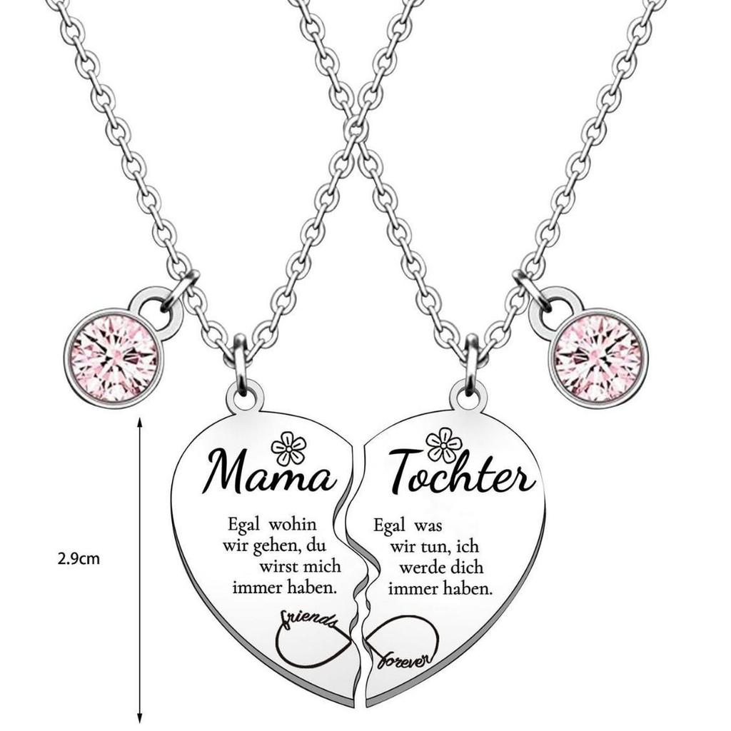 Mother's Day Heart Keychain & Pendant: Best Friend Stainless Steel Mood Necklace Gift