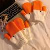 with Thickened Fleece Women's Gloves to Keep Warm Finger-separated Gloves  for Couple Students