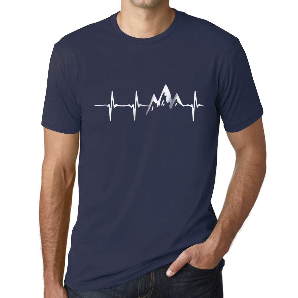 Ultrabasic Homme T-shirt Graphique Rythme Cardiaque De Montagne