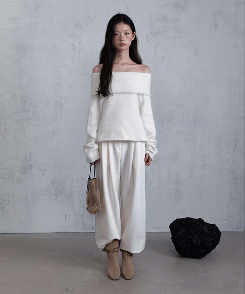 Odes Gabe Wool Slacks (Cream)