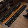 Alfombras Largas Rayadas Negras y Naranjas Decoración de Pasillo Nórdico Alfombrillas de Suelo Fáciles de Limpiar y Lavables Alfombra para Sala de Estar Hall Escaleras del Hogar