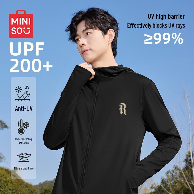 

MINISO Men s Ice Silk UPF200+ Sun Protection Hoodie XL