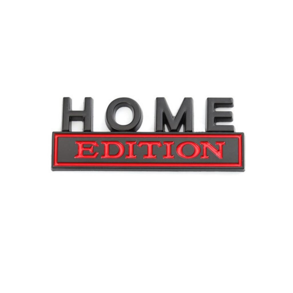 1Pc 3D Metal Home Edition Logo Car Front Grille Badge Side Fender Rear Trunk Emblem Sticker Decal