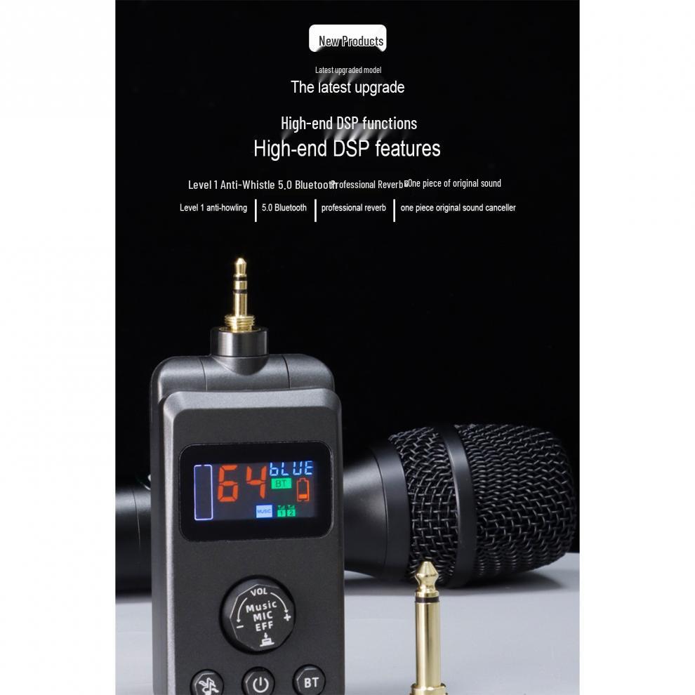 7Recordio M50 Portable Bluetooth DSP Reverb Microphone for Home Singing
