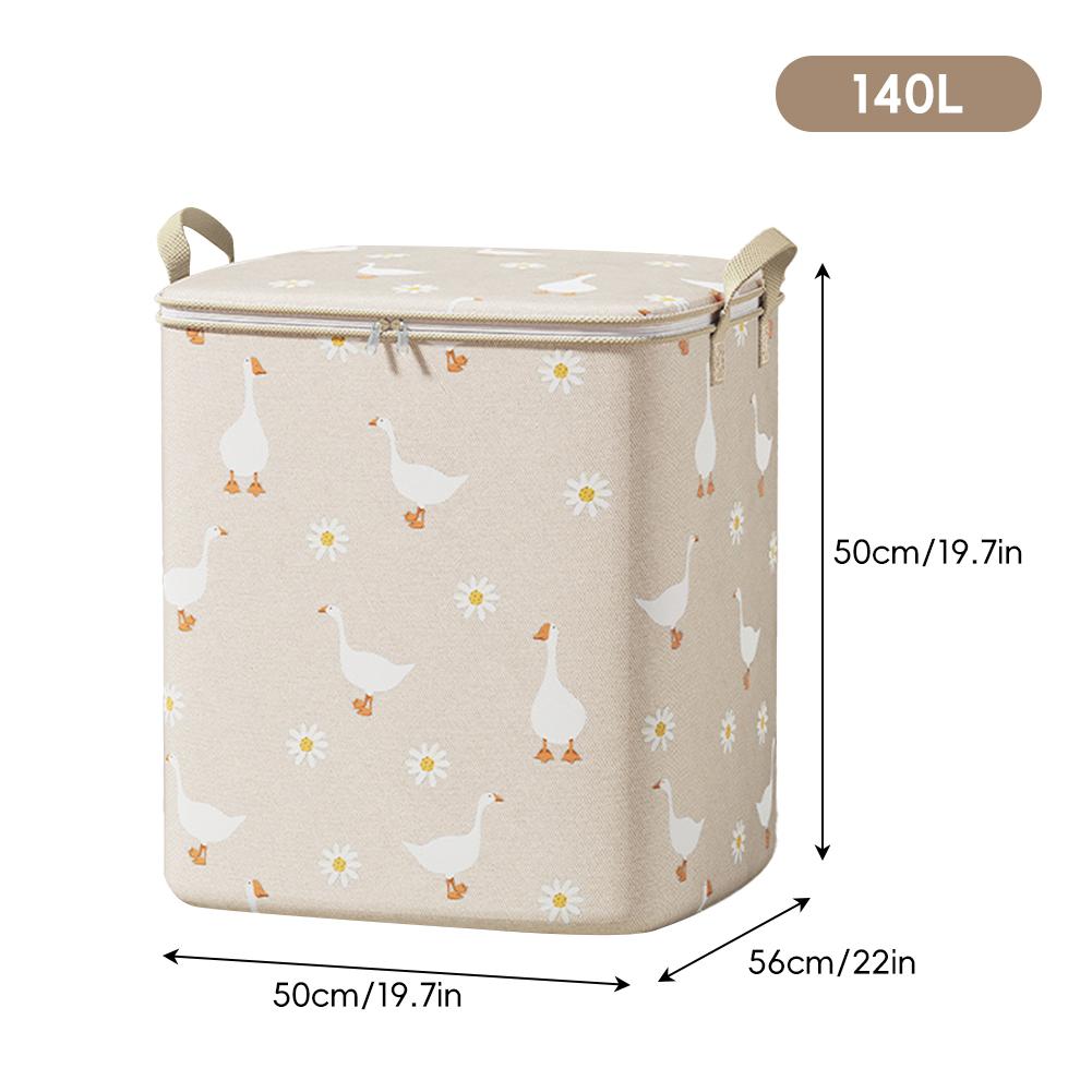 

Складная сумка для хранения одежды большой вместимости, портативный органайзер для спальни, складная пылезащитная сумка на молнии для одеял для сезонного хранения при переезде 140L жёлтый